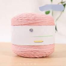 1 Roll/100g Soft Premium Yarn, 16-Ply Medium Thickness - Pastel Colors (Pink, Purple, Yellow, White) - Perfect For Knitting Scarves, Gloves, Sweaters, Hats, Bags And DIY Crafts, Handmade Yarn | Pastel Yarn | Soft Texture - Multicolor - View 25