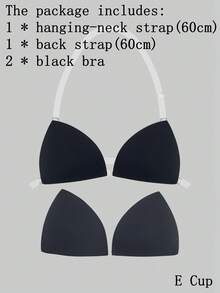 ideaCCSZ 粉色三角杯隐形文胸，法式提拉文胸，适合搭配无肩带晚礼服，C D E F 大杯深V设计提拉胸部自粘式，前扣隐形硅胶乳贴，可重复使用的女士内衣及内衣配件 - 彩色 - 查看 45