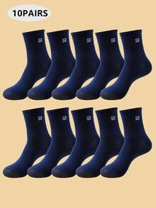 20 chiếc/gói tất dài đến bắp chân thoáng khí thấm hút ẩm thoải mái cho mọi mùa thể thao & thường ngày dành cho nam - màu đen - Xem 10