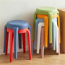 スタッキングチェア スタッキングスツール 屋台イス 椅子 スツール プラスチックスツール シンプル リビングルーム 積み重ね 省スペース 頑丈 耐久性 耐荷重 滑り止め 家庭 来客用 - コーヒーブラウン - チェックする 3