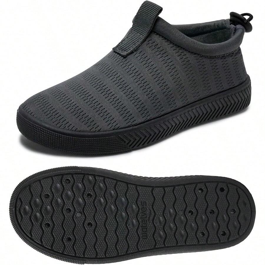 WateLves - Zapatos de agua para niños y niñas de secado rápido zapatos de natación acuáticos para playa caminatas diarias - GrisOscuro - Ver 1