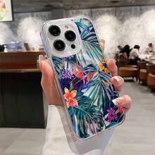 Funda de teléfono magnética con pintura al óleo de flores, graffiti colorido transparente, compatible con iPhone 16 15 14 13 12 11 X X/SMAX, soporte magnético compatible con carga inalámbrica de Apple, funda protectora simple XS, funda de teléfono XS Max - Colores mixtos - Ver 8