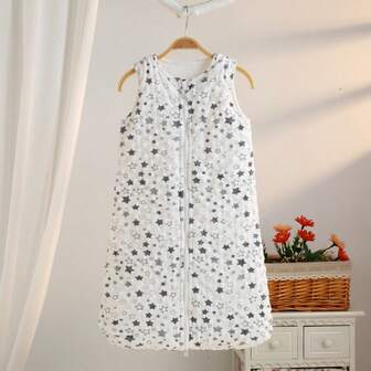 0-6M Baby Sleeping Bag, Padded Vest Swaddle Warm & Comfortable Newborn Blanket, Sleeveless Baby Quilt, Christmas Gift