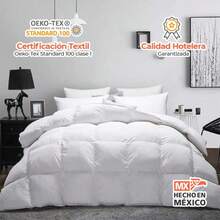 De corazon Lifestyle Edredon Hotelero Pluma Down Alternativo Acolchado Grueso -P/Home and Hoteles 5 Estrellas Hipoalergenico Forro 100% Algodon Individual - blanco - Ver 5