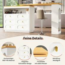 Bar Tables - White + MDF - View 7