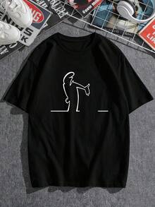 Áo thun in hình Goodness, Áo thun nam tay ngắn thường ngày cho mùa hè - màu đen - Xem 2