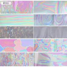 10 Sheets Nail Foil Flower Nail Stickers Floral Nails Design Starry Sky Foils Nail Art Nail Transfer Foil Nail Decals Nail Salon Decoration - 樣式 4 - 查看 5