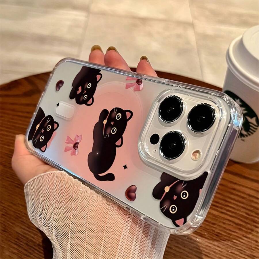 Funda de teléfono magnética transparente y colorida de TPU+acrílico dos en uno, soporte magnético para teléfono, compatible con carga inalámbrica de Apple para Samsung Galaxy S22 Ultra, Galaxy S22, Galaxy S22, Galaxy S23, Galaxy S23, Galaxy S23 Ultra, Galaxy S23 FE, Galaxy S24, Galaxy S24 Plus, Galaxy S24 Ultra, Galaxy S24 FE,  16, 15, 14, 13, 12, 11, X, X/SMAX, funda protectora - Colores mixtos - Ver 1