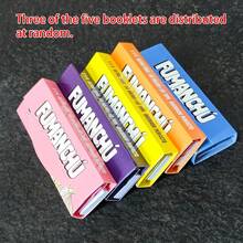 1/3 包，新款 78 毫米长便携式卡通主题卷烟纸，带烟嘴，50 张/包 - 日常手卷香烟必备 - 彩色 - 查看 10