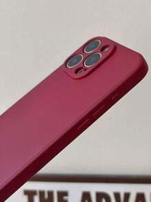 Burgundy 2mm Thickened Smooth Silk Liquid Silicone Case, Slim Soft Microfiber Lined Shockproof Phone Case Compatible With APPLE 16/15/14/13 Pro Max X XR,Galaxy S25/S24/S23 Ultra Plus Hua Wei, Xiao Mi, Redmi Note, OPPO, Vivo, Honor Waterproof Anti-Fall Scratch Resistant