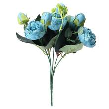 1 Stück künstliche Rose Pfingstrose Blumenstrauß, schöne Kunstblumen Anordnung für Hochzeit, Party und Heimdekoration, Valentinstag Geschenkdekoration