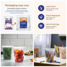 Plastic Food Storage Containers with Airtight Lids, 48 Pack 16 Ounce - 946,35 ml - Ver 1