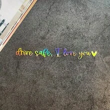 1/3Pcs Rearview Mirror Stickers|Affectionate & Friendly Reminder Waterproof Decals – Universal Fit For Car Interior Mirror Decor, Durable Plastic Stickers With Caring Message For Vehicle & Personalized Accessory Gift (Warm Emotional Appeal & Weather-Resistant Design) - Multicolor - View 16