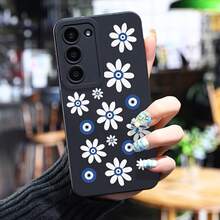 Funda de teléfono con lunares y margaritas adecuada para 24/S24 Plus/S24 Ultra, diseño de moda unisex, recortes precisos que protegen la lente, material TPU resistente al desgaste y a los arañazos - Colores mixtos - Ver 5