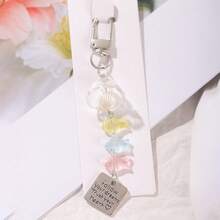 Small Fish Wind Chime Phone Bag Charm, -Style Girly Keychain Decoration, DIY Beaded Creative Phone Chain Ornament. - 小魚門閂 - 查看 3