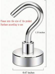 5pcs Magnetic Hooks Heavy Duty Neodymium Magnet Hooks For Hanging, Strong Magnetic Hooks Magnetic Hanger, Magnets With Hooks For Kitchen, Bathroom, Towel, Office, Garage - Silver - View 11