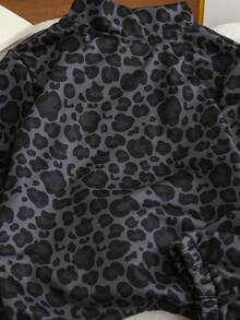 Young BoyWarm Leopard Print Long Sleeve 2 Pieces Set, Autumn/Winter - Dark Grey - View 8