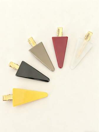 5pcs/Set Acetate Seamless Hairpin, Black & White, Acrylic Alligator Hair Clips, Cute Bangs & Hair Clips Accessories, Hair Accessories For Women, Hair Tools, Beauty Accessories, Curly Hair Accessories, Hair Accessory, Hair Accessories