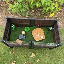 Upgraded Tall Reptile Terrarium, Turtle Habitat Tank, Pet Turtle Enclosure