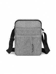 Large Capacity Fashion Men's Shoulder Diagonal Messenger Bag, Multi-Functional Adjustable Strap Zipper Closure, Multi-Compartment Practical Storage Men's Bag Festival