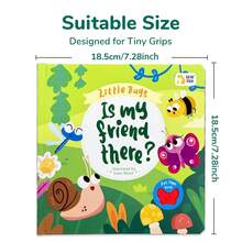 昆虫学习、触摸感受书、早期学习书籍 - 互动游戏、寻找游戏、蝴蝶插图、睡前和旅行阅读书籍、亲子趣味时光工具、圣诞节、新年、斋月、生日礼物佳选 - 彩色 - 查看 3