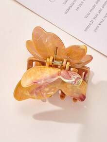 6pcs/1pc Marble Patterned Butterfly Shaped Hair Claws, 6.5cm/2.56Inch, Women's Headwear, Hair Accessories, Hair Clips, Claw Clips, Hair Claw On The Back Of The Head, Suitable For Casual, Party, Street And Other Scenes, Cute And Versatile Style High-End Hair Accessories, Can Be Used As Holiday Gifts, Can Be Worn All Year Round, Thick And Thin Hair Can Be Used Fashion Hair Clutch Elegant Hair Jaw Clip - Multicolor - View 14