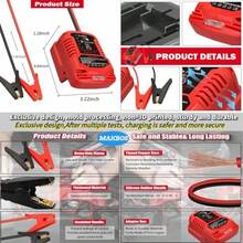 Car Jump StarterAdaptador de arranque de coche para batería Craftsman de 20 V motores diésel de hasta 3.5 L o 6.5 L batería portátil de arranque de coche de 12 V cables de puente de batería para automóvil paraCar Jump Starter - como en la foto - Ver 4