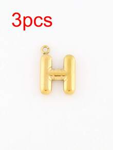 3pcs/Set Stainless Steel A-Z Letter Pendant, Suitable For DIY Jewelry Making, Handcraft, 18K Gold Plated, 26 Alphabet Letters, Initial Jewelry - 3 Letters - View 27
