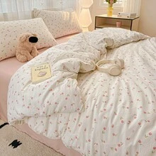 1 buah Sarung Selimut Bermotif Segar, Cocok untuk Kamar Tidur, Asrama, Perjalanan, Semua Musim, Dapat Dicuci dengan Mesin, Tanpa Selimut/Isi, Dengan Tali Pengikat di Sudut - MultiWarna - View 7