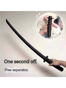1件可伸缩武士刀玩具 - 便携式可伸缩武士刀，服装道具，舞台表演道具，生日礼物，复活节礼物，圣诞节礼物，玩具，礼品 - 彩色 - 查看 6