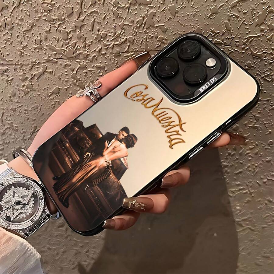Funda para 17, 16e, 16, 15, 14, 13, 12, 11,, Pro X XR XSMAX 8, Plus - Singer R-Rauw Alejandro Cosa Nuestra con diseño láser y respaldo mate antideslizante, de Uso Diario,Funda Antigolpes,Impresión Láser,Estilo Anime,Diseño Impreso con,Estuche Ligero,Fans del Anime,Amantes de laúsica17 17promax - Negro - Ver 1