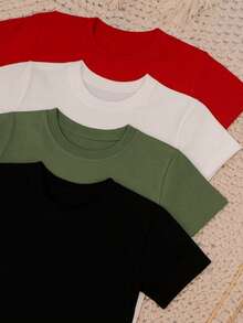 Kit 4 Short Sleeve T-Shirts For Boys - Multicolor - View 1