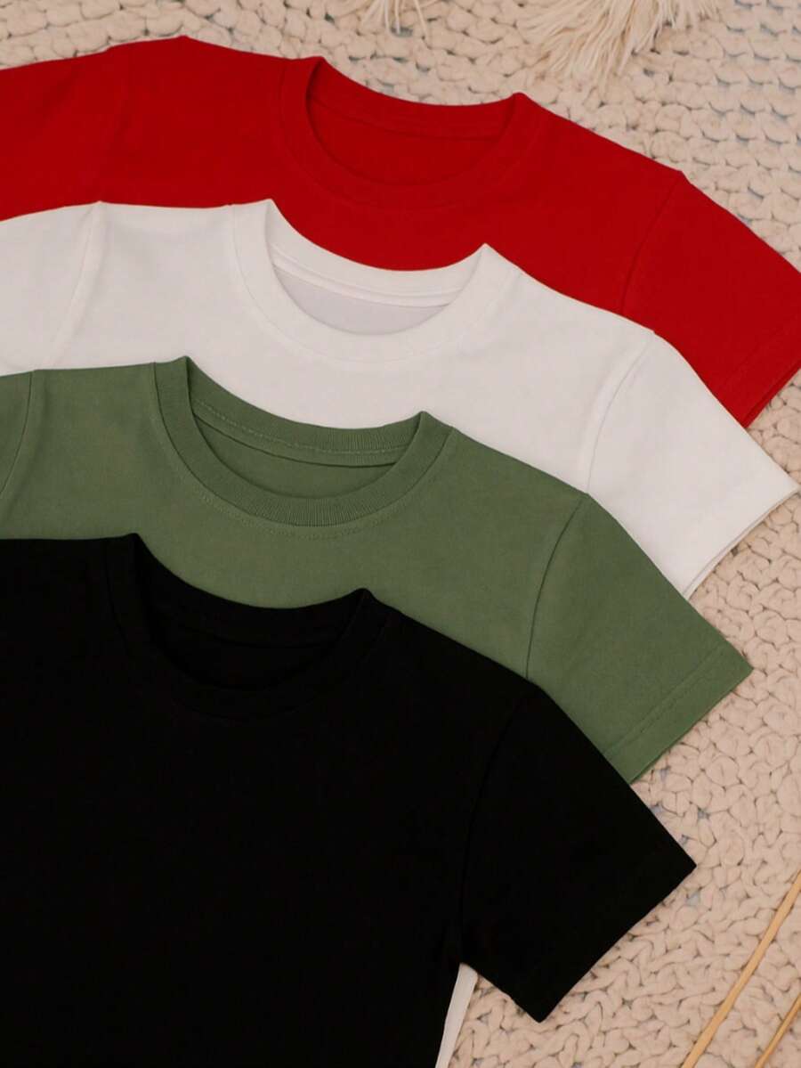 Kit 4 Short Sleeve T-Shirts For Boys - Multicolor - View 1