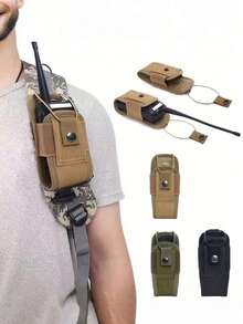 对讲机包、战术对讲机套、便携式腰包、对讲机腰包，配有可调节肩带、按扣和MOLLE附件系统，适用于户外活动、徒步旅行、露营、安保等，也是复活节、独立日、感恩节和圣诞节的理想礼物。 - 彩色 - 查看 2