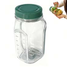 1pc Side Opening Salad Jar, Salad Jar, Leak Proof Salad Container, Suitable For Dishwasher Cleaning, Office, Lunch, Picnic, Travel Portable Meal Can - Multicolor - View 12