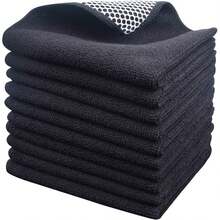 Microfiber Dish Cloth For Washing Dishes, 2025  Kitchen Cleaning Cloths, 5 Color Assorted 12Inchx12Inch 10 Pack - Black - View 7