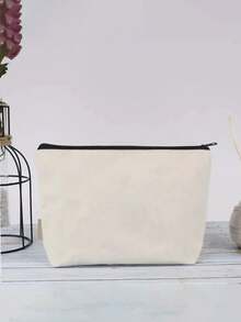 这款全新化妆包可定制文字和花卉图案，根据您的独特设计进行个性化定制。轻便防水的帆布拉链化妆包，也可用作零钱包、铅笔盒，适用于购物、约会、度假、旅行、节日、派对等场合，或作为礼物赠送。这款浴室化妆包便携多功能，是大学宿舍、海滩和夏季女性的理想之选。 - 白色2 - 查看 7