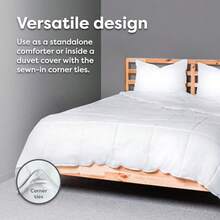 Hospitology Heavenly Microfiber Goose Down Alternative Duvet Insert/Comforter 90-Inch by 94-Inch Queen - blanco - Ver 5