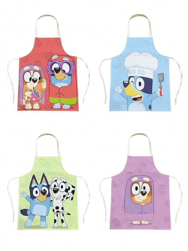 Bluey 1/2 pezzi Grembiule mini gonna a metà con design intrecciato a tema Bluey, adatto per la cucina, accessori per la cucina, artigianato, decorazione natalizia