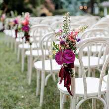 Violet + fil + feuilles