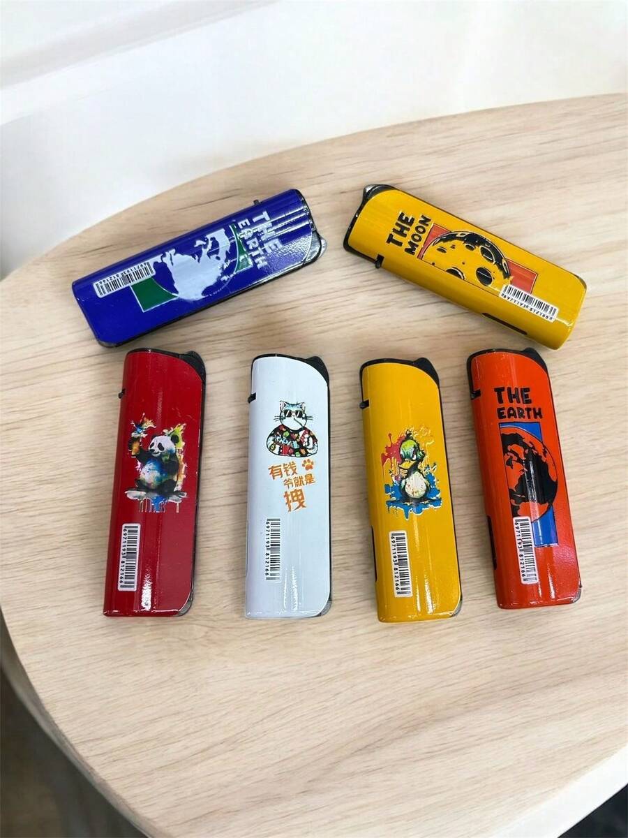 Automatic Torch Lighter With Windscreen, Unique Pattern, Luxury, Rechargeable, Gift For Men, Model 2025 - Multicolor - View 1