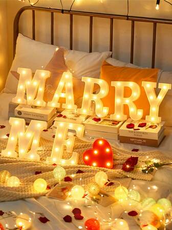 1pc 21.8cm/8.58in Height Festival And Party Lighting,Christmas Decorations Lights Outdoor, LED Lamp,Numbers 0-9, Letters A-Z, Christmas Decoration Numbers Lights, Holiday Accessory, Wedding Birthday Party Supplies, Room Scene Decor