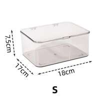 1 szt. Przezroczyste akrylowe pudełko do przechowywania akcesoriów do włosów z klapką, przezroczyste, pyłoszczelne, na spinki do włosów, opaski na głowę, gumki do włosów, spinki do włosów i drobne akcesoria, idealne do toaletki, komody, łazienki i na prezent