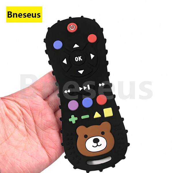 Bneseus 2025 Model, TV Remote Shaped Baby Teething Toy, Sensory Chewing Toy For 0-24 Months Newborn Boys And Girls, Silicone Teether Toy, Holiday Gift