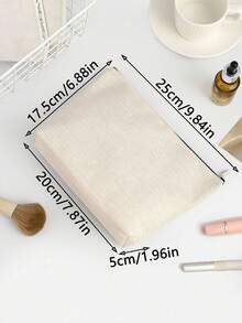 这款全新化妆包可定制文字和花卉图案，根据您的独特设计进行个性化定制。轻便防水的帆布拉链化妆包，也可用作零钱包、铅笔盒，适用于购物、约会、度假、旅行、节日、派对等场合，或作为礼物赠送。这款浴室化妆包便携多功能，是大学宿舍、海滩和夏季女性的理想之选。 - 白色2 - 查看 3