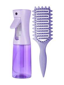 2/4/5/6/11/12pcs Unisex Hair Styling Brush Set (New Upgraded Curling Comb, 9-Row Nylon Cushion Styling Brush, Volumizing Brush, Tail Comb, Edge Brush, Spray Bottle, 4pcs Duck Clip, Flower Hair Clip, Hair Styling Brush Set), Curling Brush