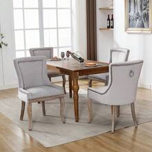 Dining Chairs - Gray + Velvet-1 - View 4