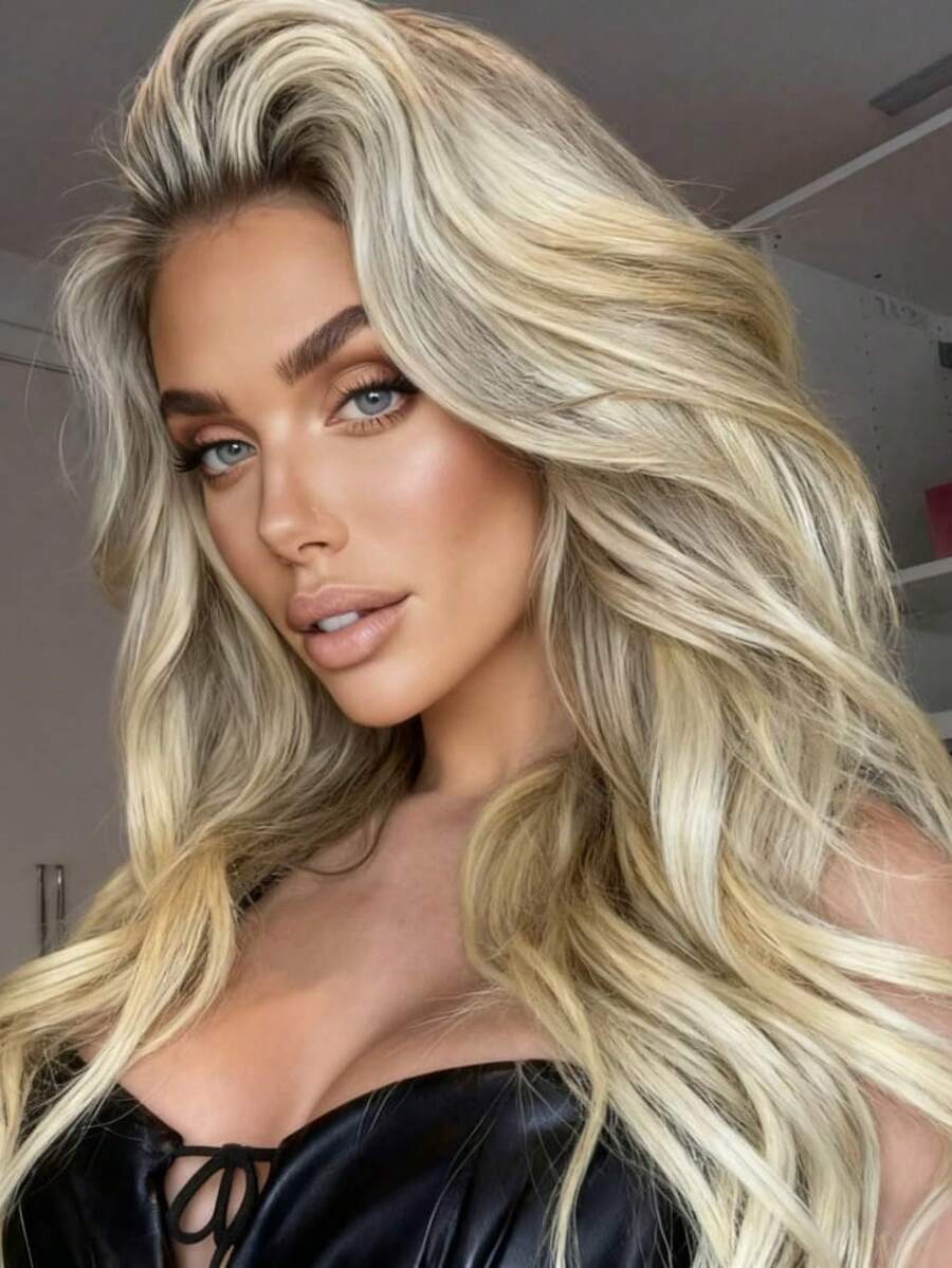 613 Body Wave Lace Front Wigs Human Hair With Baby Hair 250 Density13x4 HD Transparent Omber Blonde With Dark Root Water Wave Lace Frontal Wigs Human Hair Glueless Wigs Pre Plucked For Women - 根染&漸變色 - 查看 1