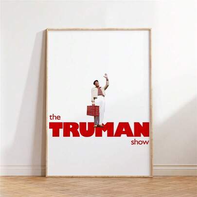 1 Pieza Póster de arte pop de la película The Truman Show: Impresión artística icónica de la película, decoración de pared temática de película única, impresiones en lienzo de película clásica, coleccionables de película sin marco