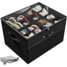Shoe Boxes - 2Pcs* 8 Pairs Black - View 1